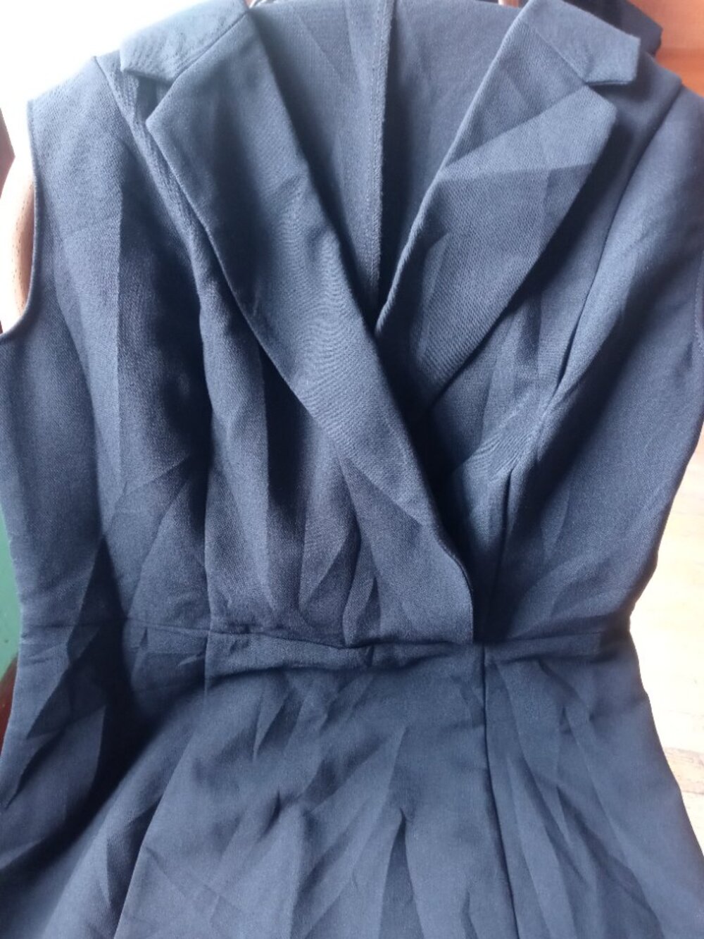 ABERCROMBIE & FITCH sleeveless blazer mini dress in black (M) - Picture 6 of 14